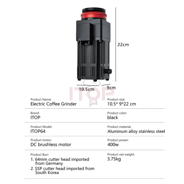 ITOP64 Hot Selling 64mm Flat Burrs Electric Coffee Bean Grinder,Commercial Coffee Machine Supplier | CE/UL Certified | ITOP Cafe,ITOP64 Hot Selling 64mm Flat Burrs Electric Coffee Bean Grinder