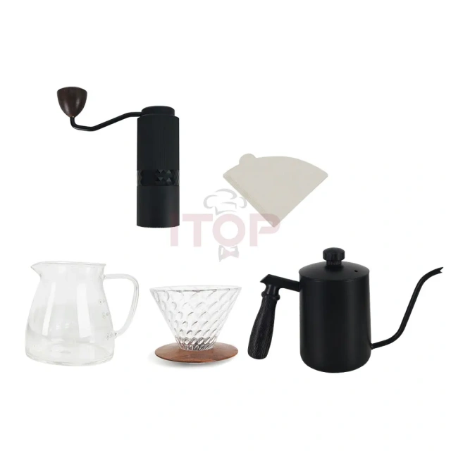 IT-CM-GB6 Fashion Coffee Bean Travel Gift Set Coffee Pot Maker Pour Over Coffee Set,Commercial Coffee Machine Supplier | CE/UL Certified | ITOP Cafe,IT-CM-GB6 Fashion Coffee Bean Travel Gift Set Coffee Pot Maker Pour Over Coffee Set