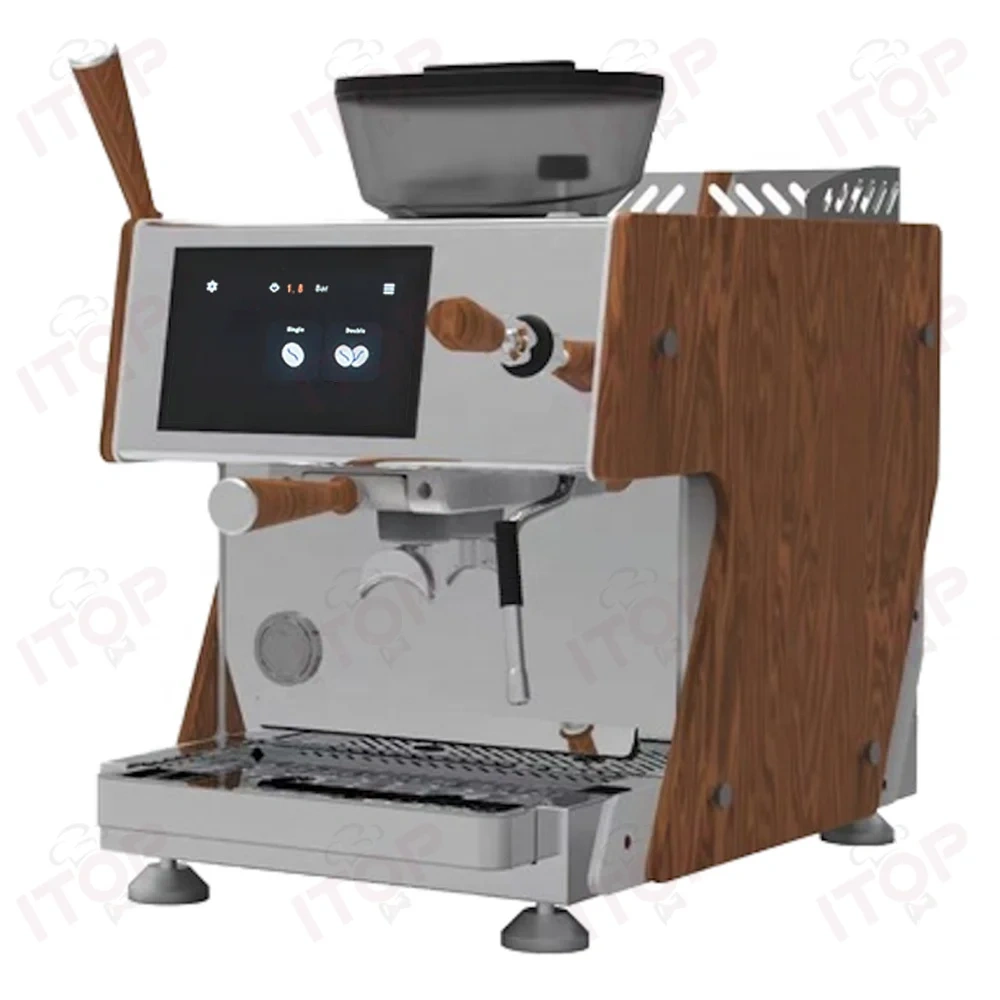 IT-CM-AS7 Pid Temperature Control Professional Semi-automatic Coffee Machine With Grinder,Commercial Coffee Machine Supplier | CE/UL Certified | ITOP Cafe,IT-CM-AS7 Pid Temperature Control Professional Semi-automatic Coffee Machine With Grinder