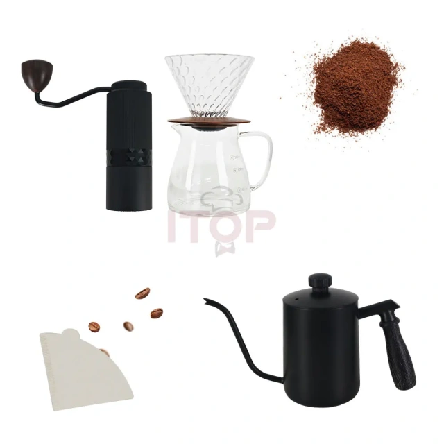 IT-CM-GB6 Fashion Coffee Bean Travel Gift Set Coffee Pot Maker Pour Over Coffee Set,Commercial Coffee Machine Supplier | CE/UL Certified | ITOP Cafe,IT-CM-GB6 Fashion Coffee Bean Travel Gift Set Coffee Pot Maker Pour Over Coffee Set