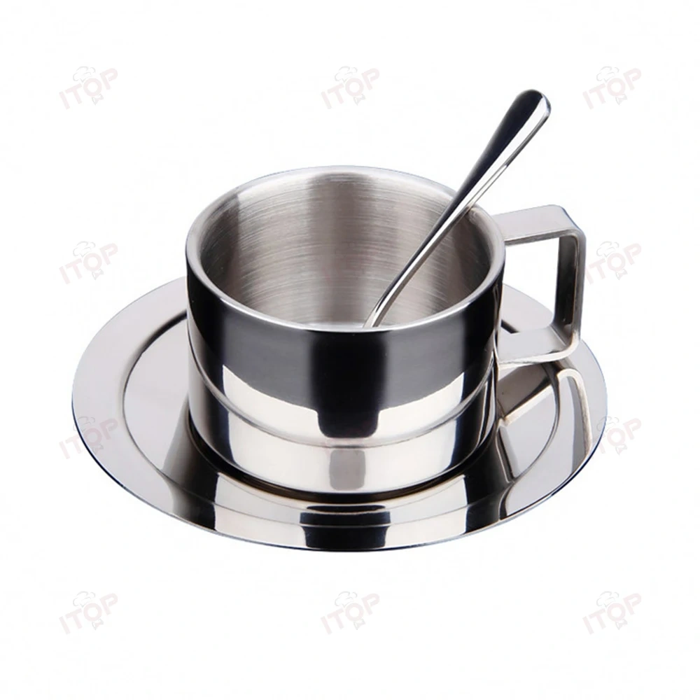 IT-SSCC180-3 Customized Gift Box Cup And Saucer Sets 304 stainless steel Coffee Cup Sets,Commercial Coffee Machine Supplier | CE/UL Certified | ITOP Cafe,IT-SSCC180-3 Customized Gift Box Cup And Saucer Sets 304 stainless steel Coffee Cup Sets