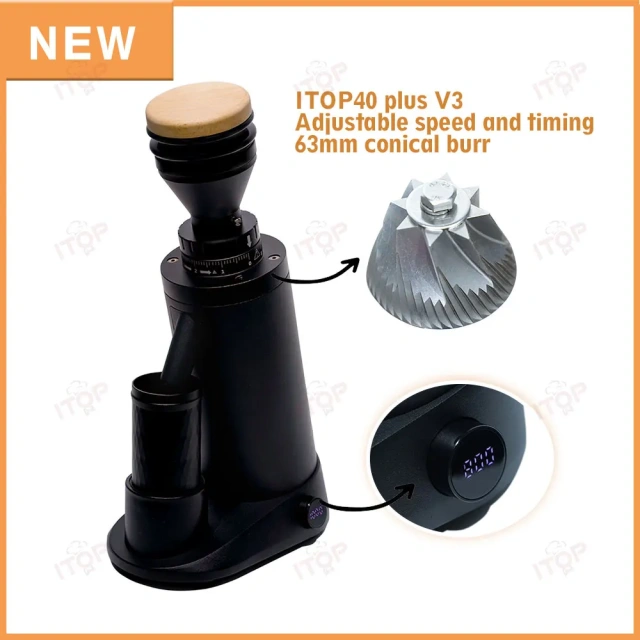 ITOP40 plus V2 Electric Adjustable Setting Commercial Coffee Grinders With Doser Cup,Commercial Coffee Machine Supplier | CE/UL Certified | ITOP Cafe,ITOP40 plus V2 Electric Adjustable Setting Commercial Coffee Grinders With Doser Cup