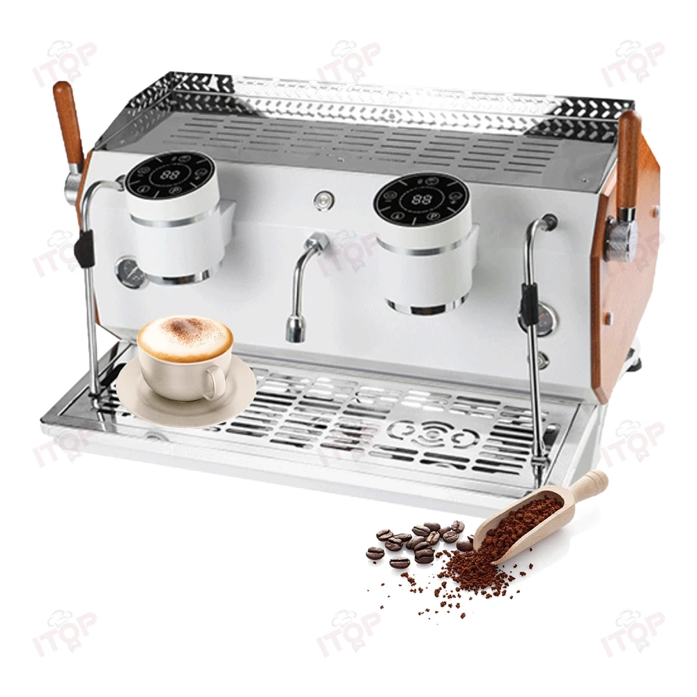 IT-CM-X2 Commercial Double group coffee machine with Screen,Commercial Coffee Machine Supplier | CE/UL Certified | ITOP Cafe,IT-CM-X2 Commercial Double group coffee machine with Screen