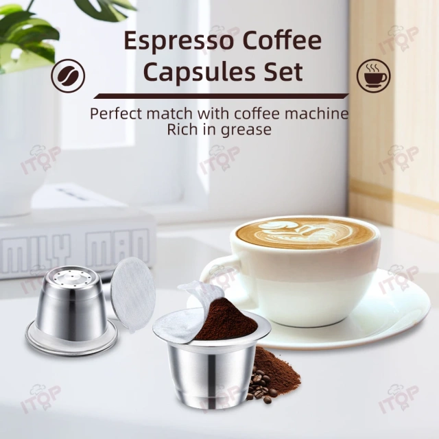 IT-JNM Custom Cafe Accesorios Reusable Espresso Coffee Capsules Set,Commercial Coffee Machine Supplier | CE/UL Certified | ITOP Cafe,IT-JNM Custom Cafe Accesorios Reusable Espresso Coffee Capsules Set