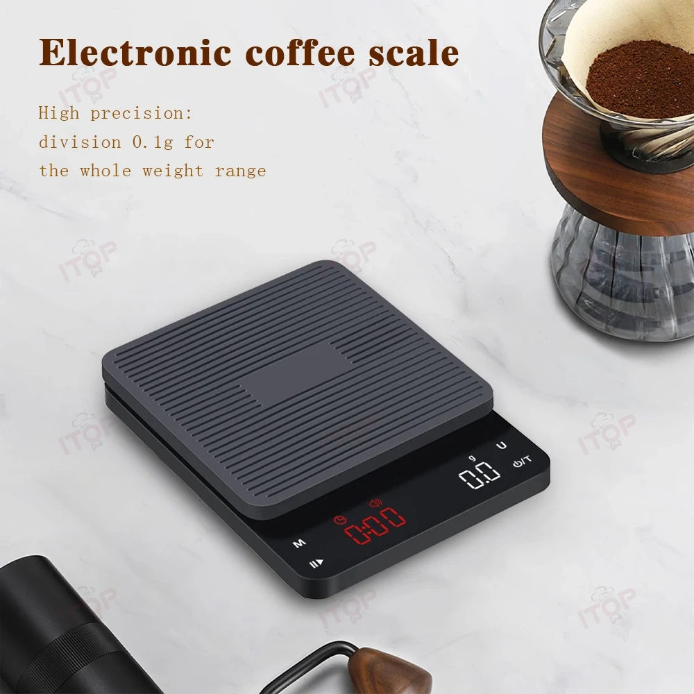 IT-ECS2912 Hot Sale Electric Kitchen Food Coffee Scale Digital With Timer,Commercial Coffee Machine Supplier | CE/UL Certified | ITOP Cafe,IT-ECS2912 Hot Sale Electric Kitchen Food Coffee Scale Digital With Timer