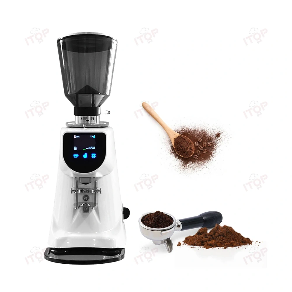 IT-CGA85 Commercial 74mm Burr Coffee Grinder Machine With Lcd Panel,Commercial Coffee Machine Supplier | CE/UL Certified | ITOP Cafe,IT-CGA85 Commercial 74mm Burr Coffee Grinder Machine With Lcd Panel
