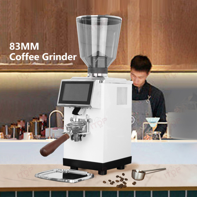 IT-CGK83 New Design Electric 83MM Flat Burr Coffee Grinder,Commercial Coffee Machine Supplier | CE/UL Certified | ITOP Cafe,IT-CGK83 New Design Electric 83MM Flat Burr Coffee Grinder
