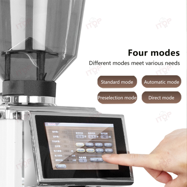 IT-CGK83 New Design Electric 83MM Flat Burr Coffee Grinder,Commercial Coffee Machine Supplier | CE/UL Certified | ITOP Cafe,IT-CGK83 New Design Electric 83MM Flat Burr Coffee Grinder