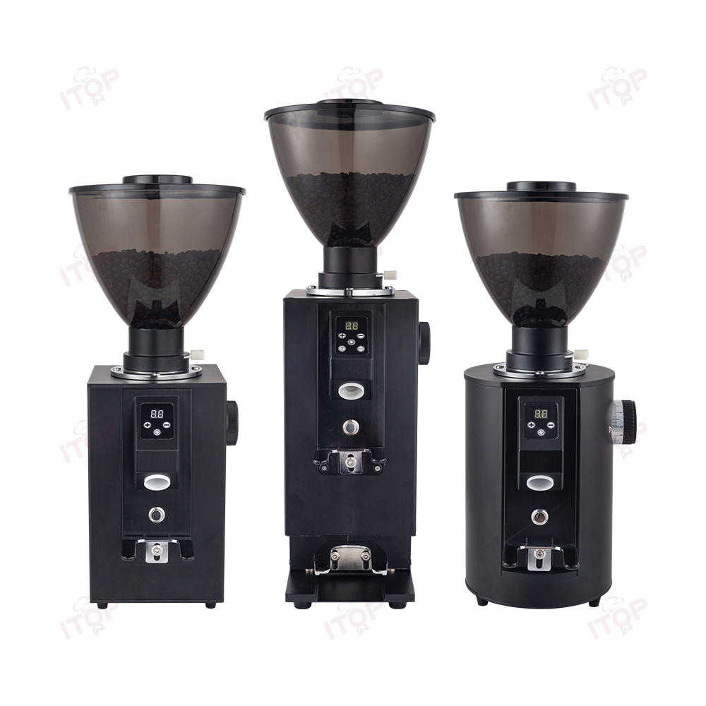 IT-CG-64 Electric Coffee Bean Grinder With Electric Tamper 64mm Flat Burr Grinder Quantitative Grinding Espresso Grinder,Commercial Coffee Machine Supplier | CE/UL Certified | ITOP Cafe,IT-CG-64 Electric Coffee Bean Grinder With Electric Tamper 64mm Flat Burr Grinder Quantitative Grinding Espresso Grinder