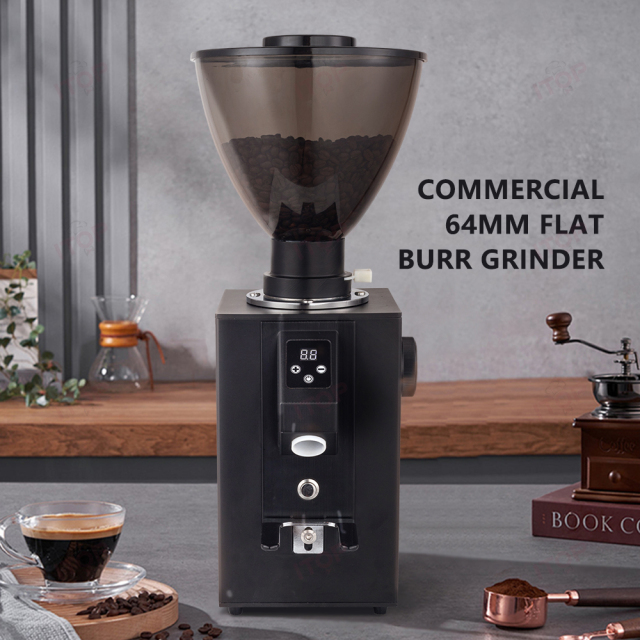 IT-CG-64 Electric Coffee Bean Grinder With Electric Tamper 64mm Flat Burr Grinder Quantitative Grinding Espresso Grinder,Commercial Coffee Machine Supplier | CE/UL Certified | ITOP Cafe,IT-CG-64 Electric Coffee Bean Grinder With Electric Tamper 64mm Flat Burr Grinder Quantitative Grinding Espresso Grinder