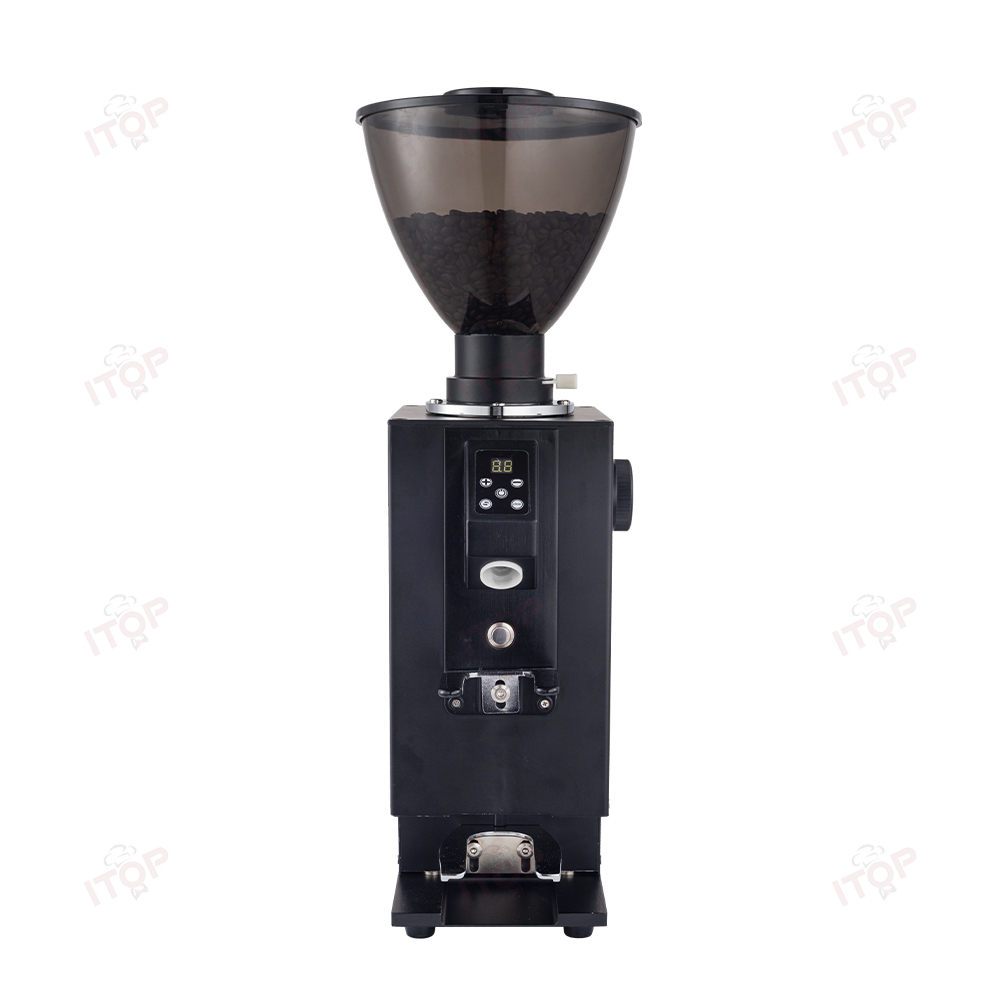 IT-CG-64 Electric Coffee Bean Grinder With Electric Tamper 64mm Flat Burr Grinder Quantitative Grinding Espresso Grinder,Commercial Coffee Machine Supplier | CE/UL Certified | ITOP Cafe,IT-CG-64 Electric Coffee Bean Grinder With Electric Tamper 64mm Flat Burr Grinder Quantitative Grinding Espresso Grinder