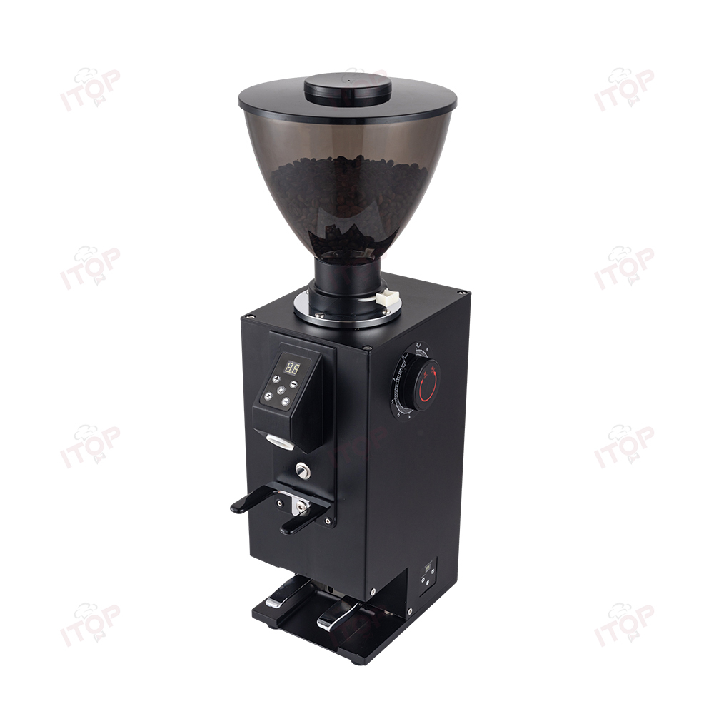 IT-CG-64 Electric Coffee Bean Grinder With Electric Tamper 64mm Flat Burr Grinder Quantitative Grinding Espresso Grinder,Commercial Coffee Machine Supplier | CE/UL Certified | ITOP Cafe,IT-CG-64 Electric Coffee Bean Grinder With Electric Tamper 64mm Flat Burr Grinder Quantitative Grinding Espresso Grinder