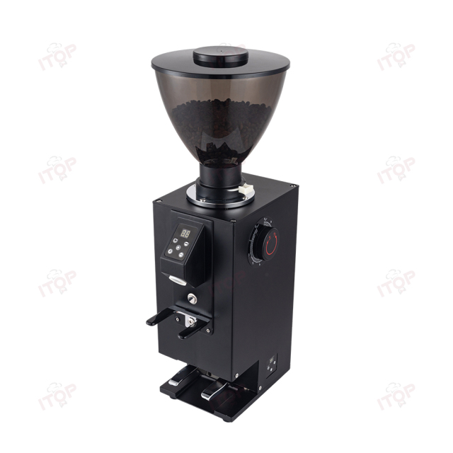 IT-CG-64 Electric Coffee Bean Grinder With Electric Tamper 64mm Flat Burr Grinder Quantitative Grinding Espresso Grinder,Commercial Coffee Machine Supplier | CE/UL Certified | ITOP Cafe,IT-CG-64 Electric Coffee Bean Grinder With Electric Tamper 64mm Flat Burr Grinder Quantitative Grinding Espresso Grinder