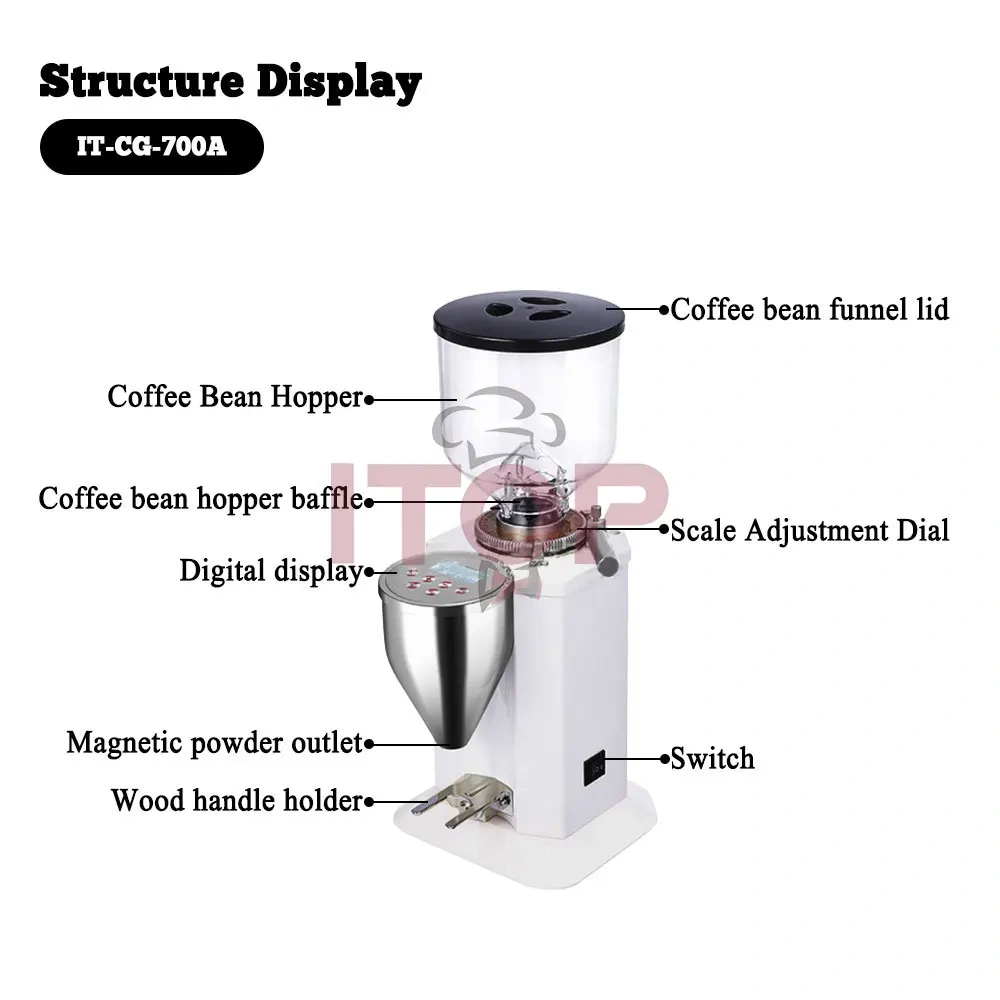 IT-CG-700A Wholesale Professional Automatic Coffee Grinding Machine for Barista,Commercial Coffee Machine Supplier | CE/UL Certified | ITOP Cafe,IT-CG-700A Wholesale Professional Automatic Coffee Grinding Machine for Barista