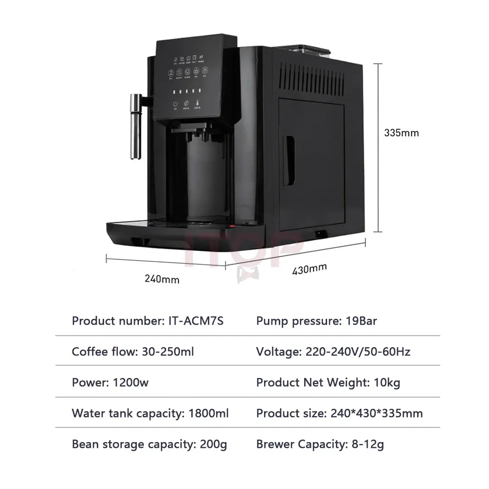 IT-ACM7S Wholesale Espresso Coffee Maker 19 Bar Koffiezetapparaat Cafe All-in-One Machine,Commercial Coffee Machine Supplier | CE/UL Certified | ITOP Cafe,IT-ACM7S Wholesale Espresso Coffee Maker 19 Bar Koffiezetapparaat Cafe All-in-One Machine