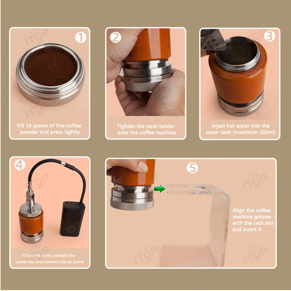 KB-002 58MM Pneumatic Espresso Coffee Maker with Stand for Home and Camping,Commercial Coffee Machine Supplier | CE/UL Certified | ITOP Cafe,ITOP PEC 58MM Pneumatic Espresso Coffee Maker with Stand for Home and Camping