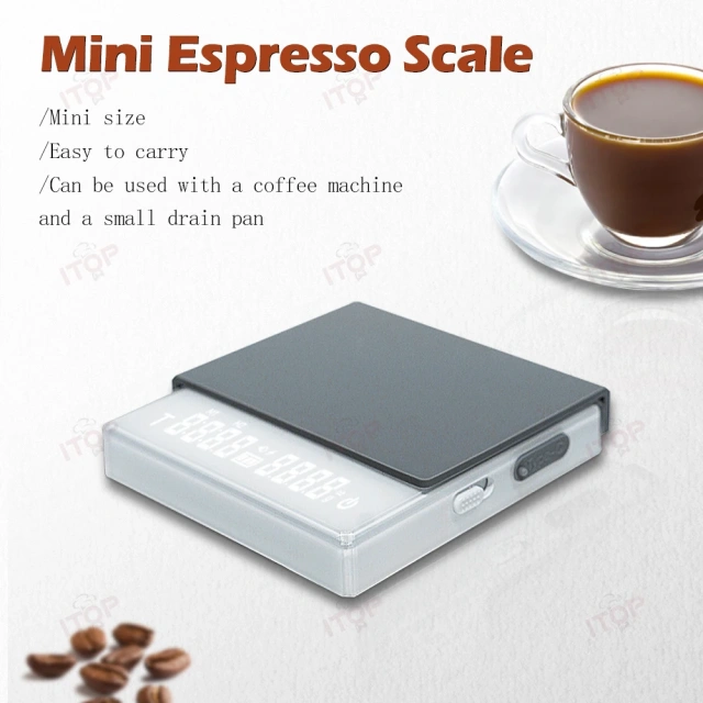 IT-MNCS Mini Coffee Scale Espresso Extraction Quantitative Scale Pour Over Coffee Flow Scale Coffee Electronic Scale,Commercial Coffee Machine Supplier | CE/UL Certified | ITOP Cafe,IT-MNCS Mini Coffee Scale Espresso Extraction Quantitative Scale Pour Over Coffee Flow Scale Coffee Electronic Scale