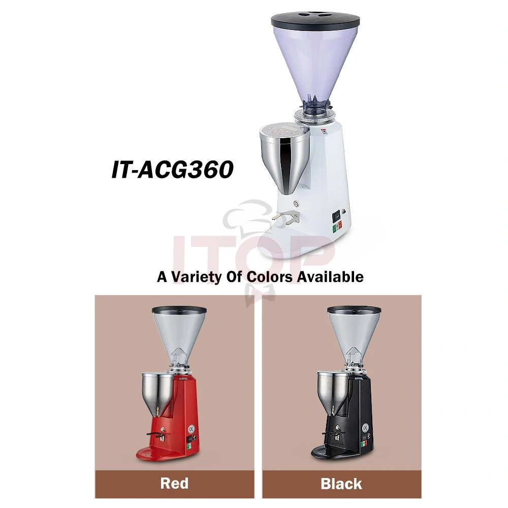 IT-ACG360 64mm Electric Conical Burr Quantitative Powder Coffee Bean Grinder,Commercial Coffee Machine Supplier | CE/UL Certified | ITOP Cafe,IT-ACG360 64mm Electric Conical Burr Quantitative Powder Coffee Bean Grinder