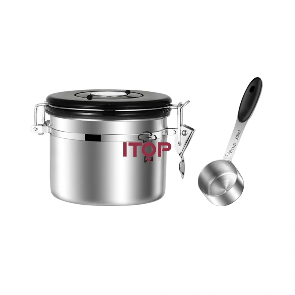 IT-VCC-1000/IT-VCC-1500/IT-VCC-1800 Stainless Steel Vacuum Sealed Coffee Storage Canister Container 1000ml/1500ml/1800ml,Commercial Coffee Machine Supplier | CE/UL Certified | ITOP Cafe,IT-VCC-1000/IT-VCC-1500/IT-VCC-1800 Stainless Steel Vacuum Sealed Coffee Storage Canister Container 1000ml/1500ml/1800ml