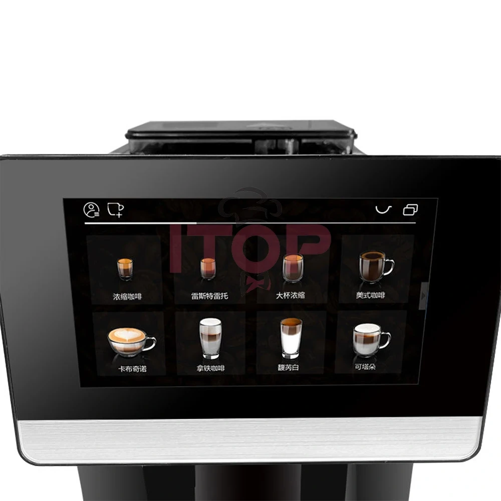 IT-CM-OFT50 High Quality Fully Automatic 1350W Digital  Cappuccino Espresso Machine,Commercial Coffee Machine Supplier | CE/UL Certified | ITOP Cafe,IT-CM-OFT50 High Quality Fully Automatic 1350W Digital  Cappuccino Espresso Machine