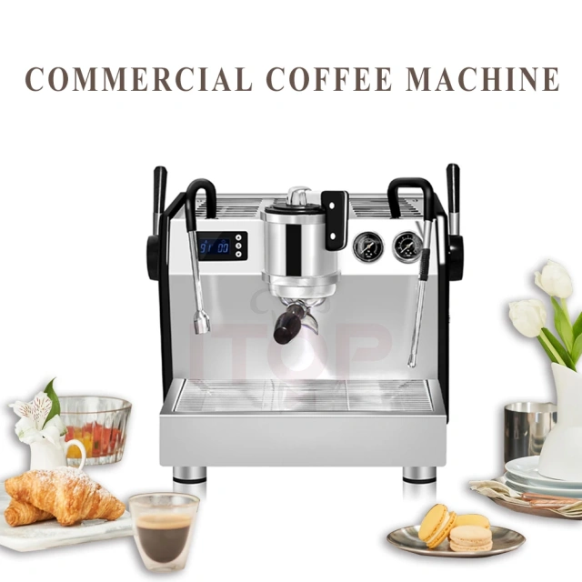 IT-CM2550 Commercial Semi-Automatic 2550W Milk Frother Digital Touch Screen 9 Bar Espresso Coffee Machine,Commercial Coffee Machine Supplier | CE/UL Certified | ITOP Cafe,IT-CM2550 Commercial Semi-Automatic 2550W Milk Frother Digital Touch Screen 9 Bar Espresso Coffee Machine