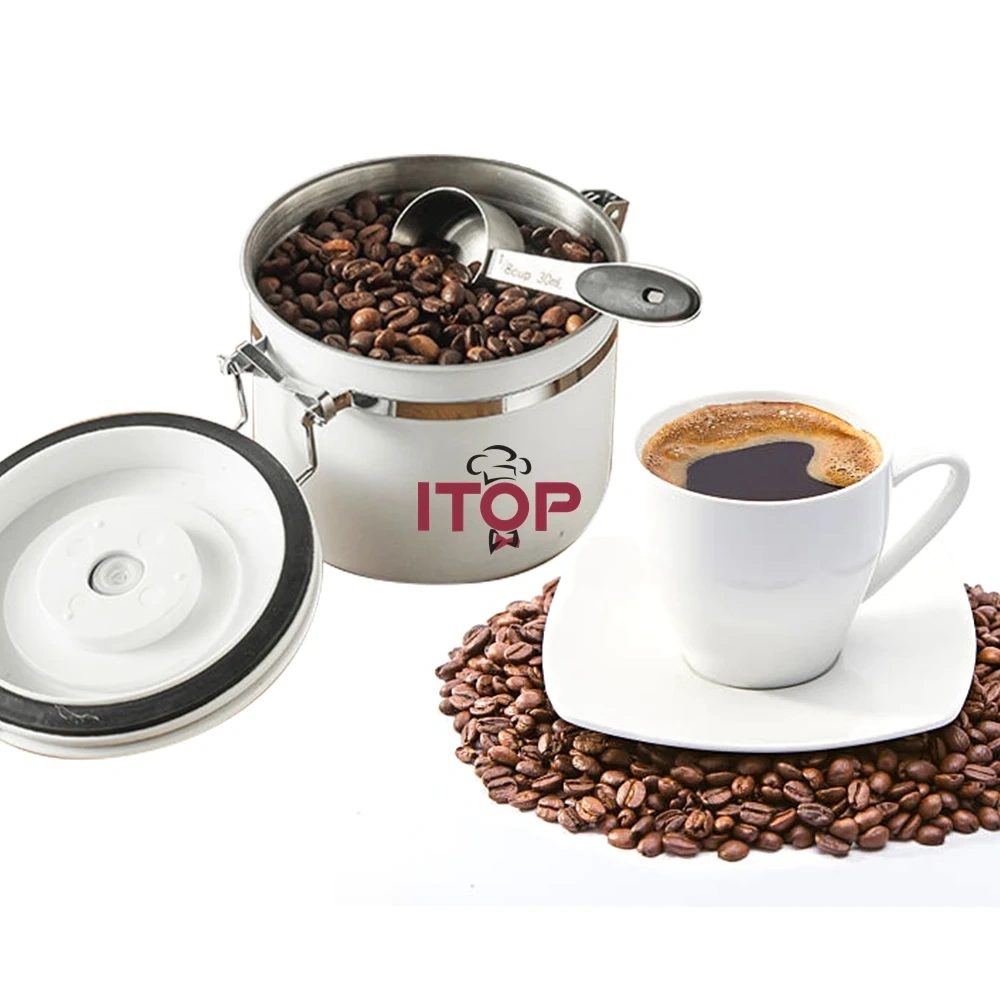 IT-VCC-1000/IT-VCC-1500/IT-VCC-1800 Stainless Steel Vacuum Sealed Coffee Storage Canister Container 1000ml/1500ml/1800ml,Commercial Coffee Machine Supplier | CE/UL Certified | ITOP Cafe,IT-VCC-1000/IT-VCC-1500/IT-VCC-1800 Stainless Steel Vacuum Sealed Coffee Storage Canister Container 1000ml/1500ml/1800ml