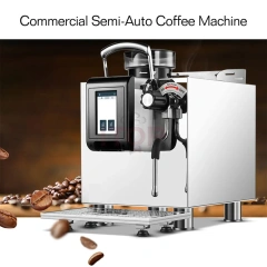 IT-CM-S200 Touch Screen Commercial Semi Automatic Single Serve Coffee Maker With Milk Frother,Commercial Coffee Machine Supplier | CE/UL Certified | ITOP Cafe,IT-CM-S200 Touch Screen Commercial Semi Automatic Single Serve Coffee Maker With Milk Frother