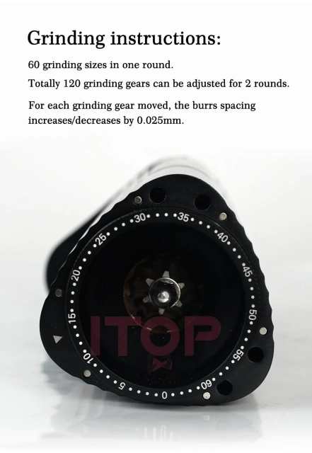 Hexa-48 48mm Conical Burrs 120 Levels of Grinding Degree for Whole Coffee Type Grind Espresso Coffee Miller,Commercial Coffee Machine Supplier | CE/UL Certified | ITOP Cafe,Hexa-48 48mm Conical Burrs 120 Levels of Grinding Degree for Whole Coffee Type Grind Espresso Coffee Miller