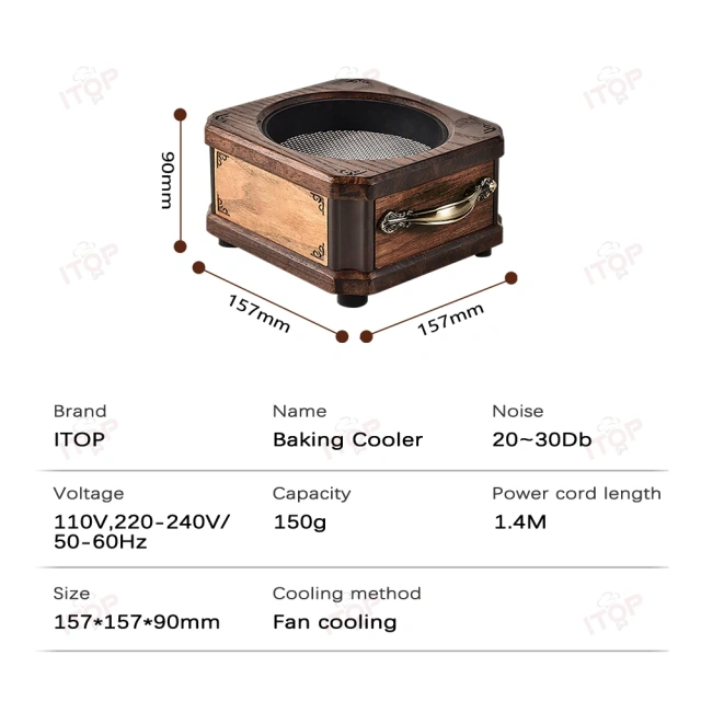 IT-WKCC Electric Automatic Baked Beans Radiator Fan Cooling 150g 110V/220V,Commercial Coffee Machine Supplier | CE/UL Certified | ITOP Cafe,IT-WKCC Electric Automatic Baked Beans Radiator Fan Cooling 150g 110V/220V