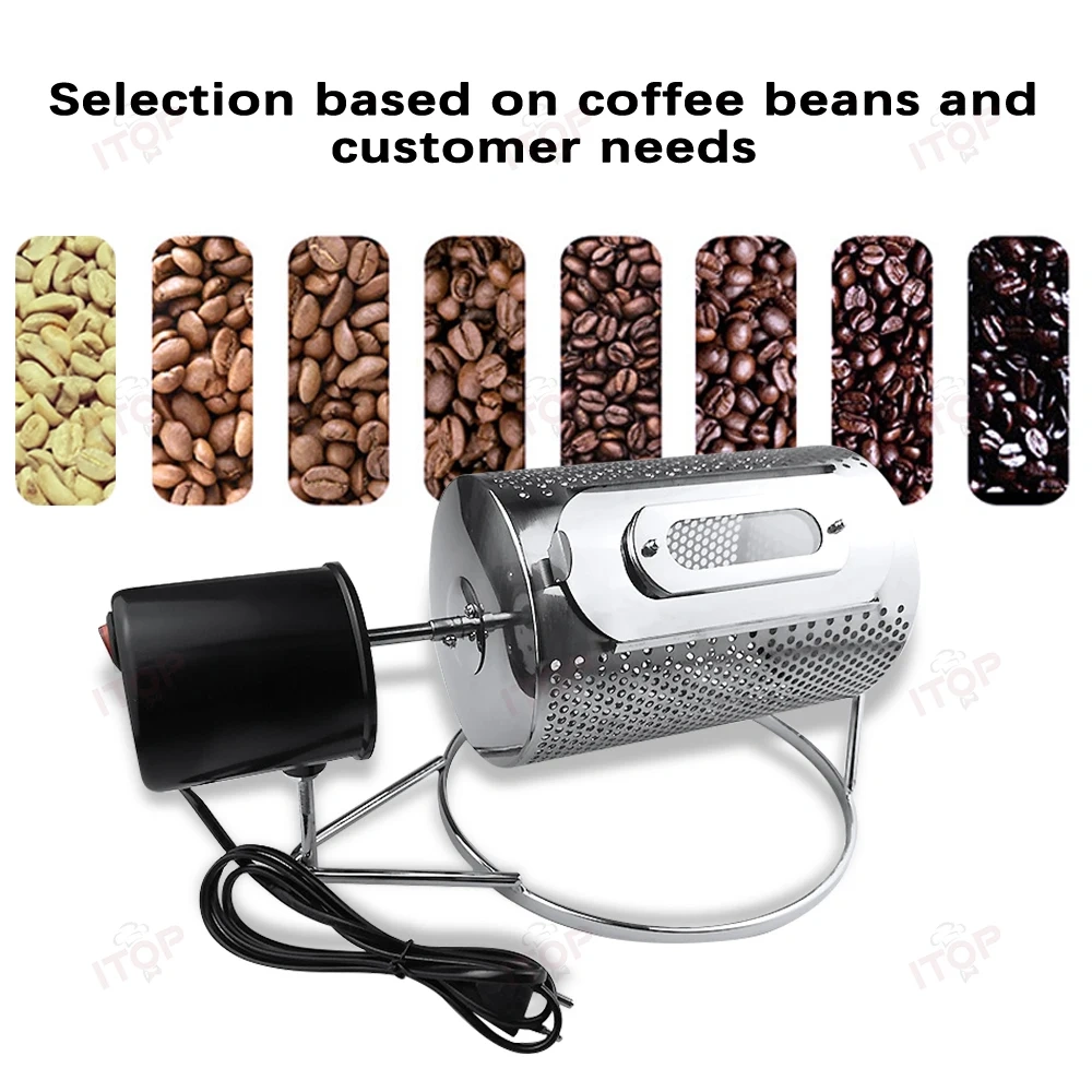 IT-CR71 Stainless Steel Rotating Baking Bucket Grain Roaster Coffee Roaster 110V/220V,Commercial Coffee Machine Supplier | CE/UL Certified | ITOP Cafe,IT-CR71 Stainless Steel Rotating Baking Bucket Grain Roaster Coffee Roaster 110V/220V