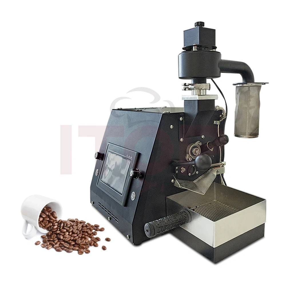 IT-CR-350 Industrial Gas Heating Stainless Steel Drum Coffee Bean Roaster,Commercial Coffee Machine Supplier | CE/UL Certified | ITOP Cafe,IT-CR-350 Industrial Gas Heating Stainless Steel Drum Coffee Bean Roaster