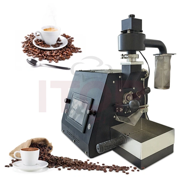IT-CR-350 Industrial Gas Heating Stainless Steel Drum Coffee Bean Roaster,Commercial Coffee Machine Supplier | CE/UL Certified | ITOP Cafe,IT-CR-350 Industrial Gas Heating Stainless Steel Drum Coffee Bean Roaster