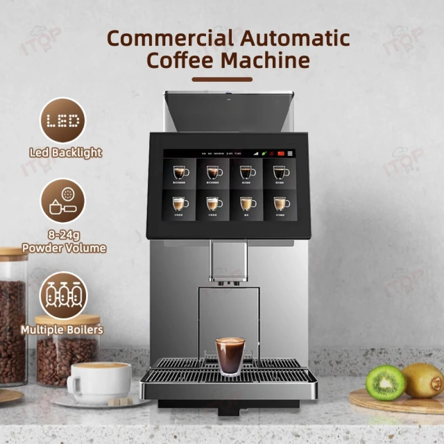 IT-ATC-301 Super Automatic Smart Commercial Use Integrated 11.6-Inch Large Touch Screen Coffee Machine,Commercial Coffee Machine Supplier | CE/UL Certified | ITOP Cafe,IT-ATC-301 Super Automatic Smart Commercial Use Integrated 11.6-Inch Large Touch Screen Coffee Machine