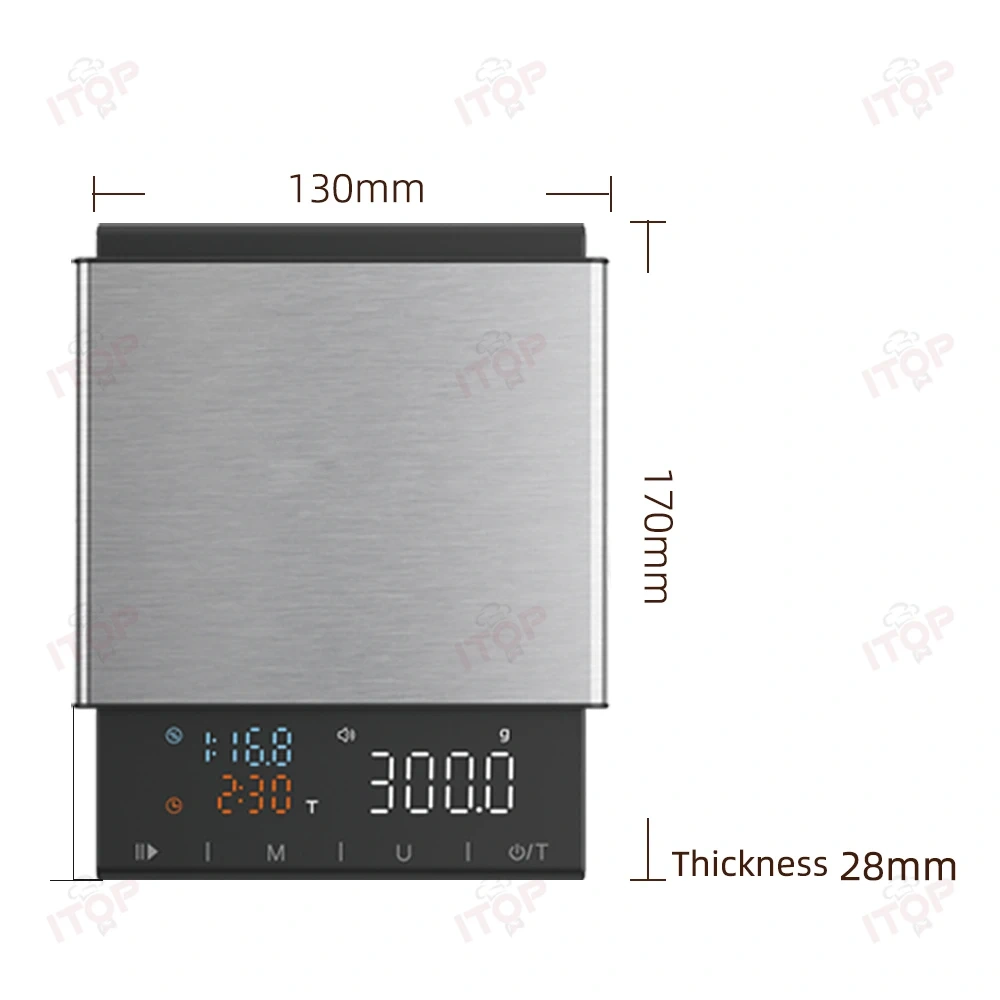 IT-EK2922R Stainless Steel 0.1g Timer Coffee Scale Led Display Hand Drip Espresso Coffee Scale,Commercial Coffee Machine Supplier | CE/UL Certified | ITOP Cafe,IT-EK2922R Stainless Steel 0.1g Timer Coffee Scale Led Display Hand Drip Espresso Coffee Scale