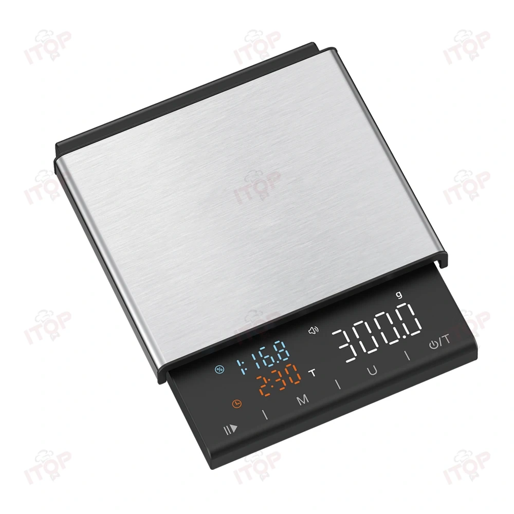 IT-EK2922R Stainless Steel 0.1g Timer Coffee Scale Led Display Hand Drip Espresso Coffee Scale,Commercial Coffee Machine Supplier | CE/UL Certified | ITOP Cafe,IT-EK2922R Stainless Steel 0.1g Timer Coffee Scale Led Display Hand Drip Espresso Coffee Scale