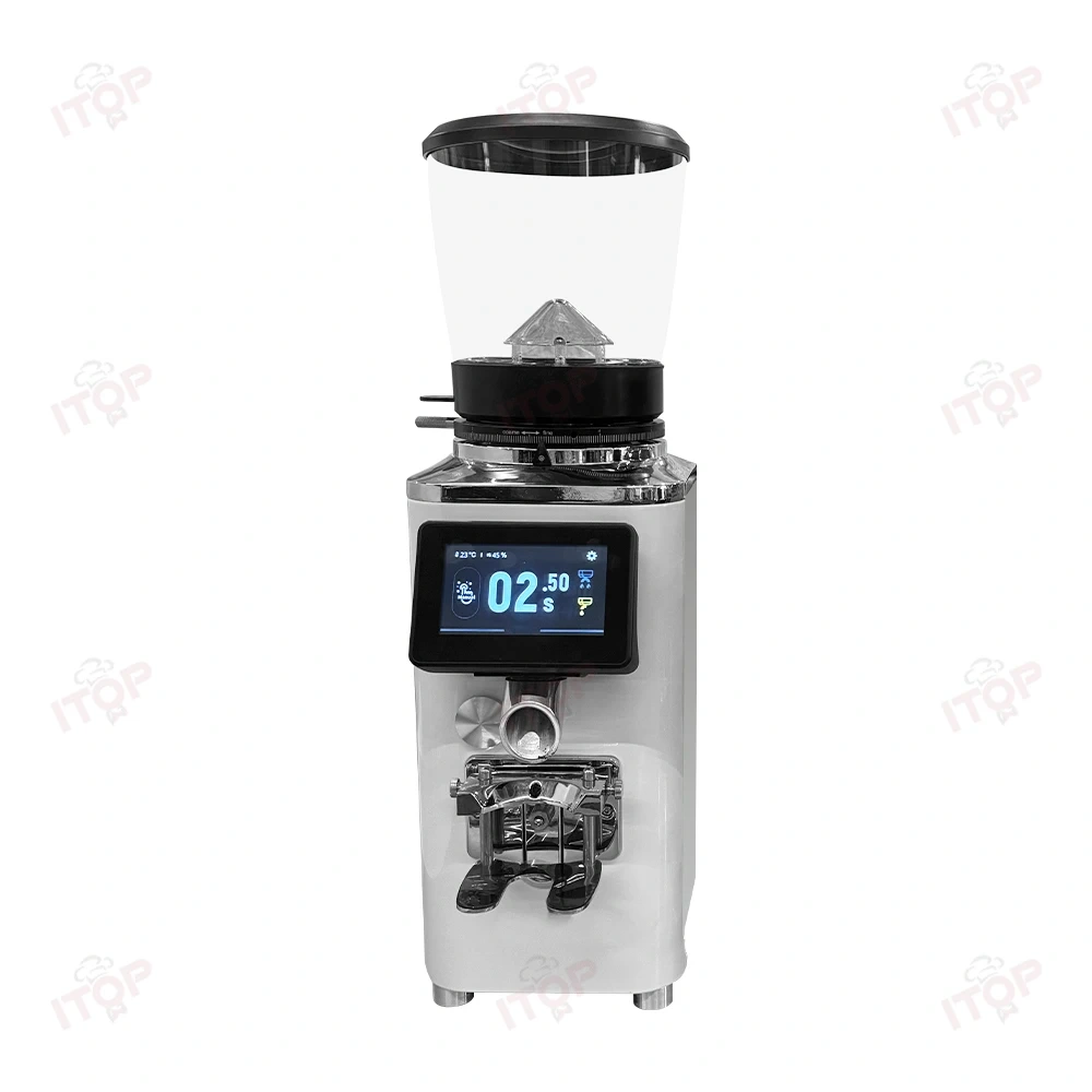 IT-SYMD-NMW Professional Commercial Espresso Flat Burr Coffee Grinder With Touch Screen,Commercial Coffee Machine Supplier | CE/UL Certified | ITOP Cafe,IT-SYMD-NMW Professional Commercial Espresso Flat Burr Coffee Grinder With Touch Screen
