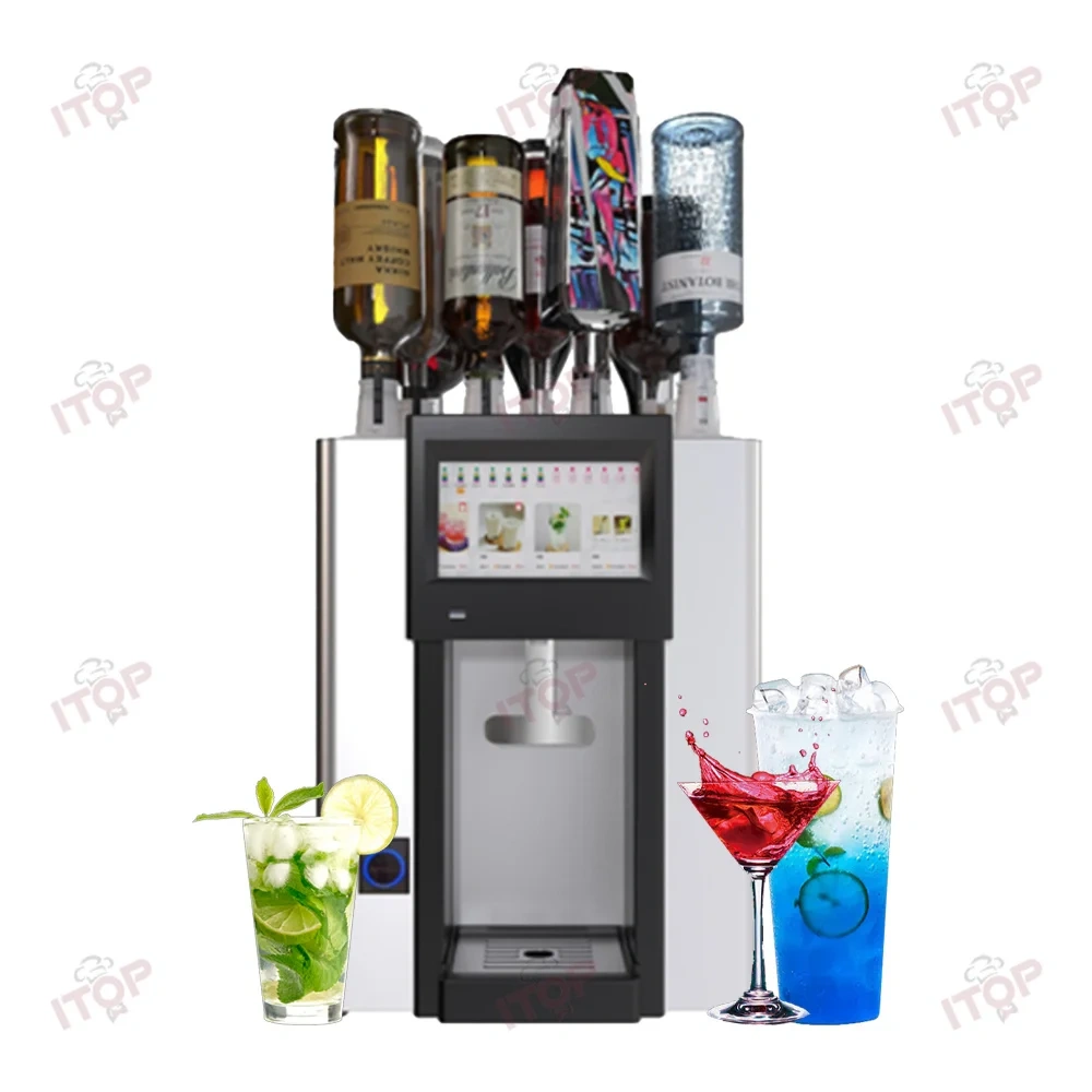 IT-CDM102 Fully Automatic Cocktail Vending Machine Bar Butler Machine Smart Cocktail Mixing Dispensing Machine,Commercial Coffee Machine Supplier | CE/UL Certified | ITOP Cafe,IT-CDM102 Fully Automatic Cocktail Vending Machine Bar Butler Machine Smart Cocktail Mixing Dispensing Machine