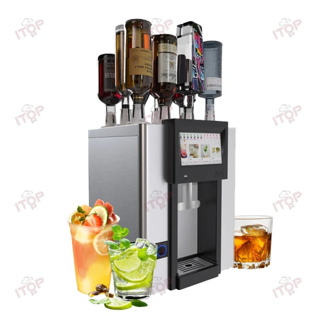 IT-CDM102 Fully Automatic Cocktail Vending Machine Bar Butler Machine Smart Cocktail Mixing Dispensing Machine,Commercial Coffee Machine Supplier | CE/UL Certified | ITOP Cafe,IT-CDM102 Fully Automatic Cocktail Vending Machine Bar Butler Machine Smart Cocktail Mixing Dispensing Machine