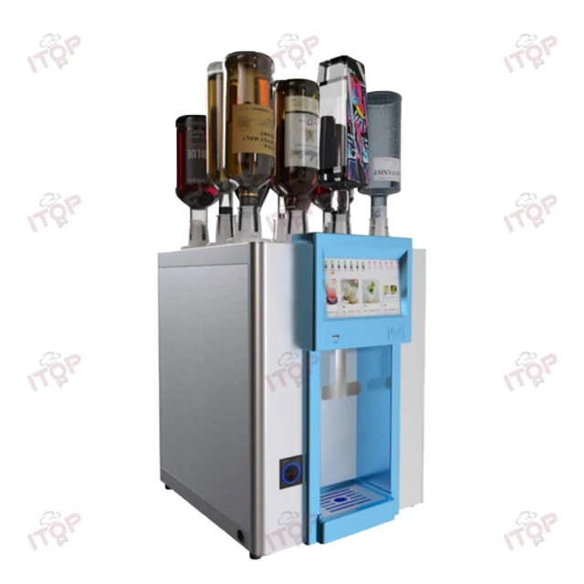 IT-CDM102 Fully Automatic Cocktail Vending Machine Bar Butler Machine Smart Cocktail Mixing Dispensing Machine,Commercial Coffee Machine Supplier | CE/UL Certified | ITOP Cafe,IT-CDM102 Fully Automatic Cocktail Vending Machine Bar Butler Machine Smart Cocktail Mixing Dispensing Machine