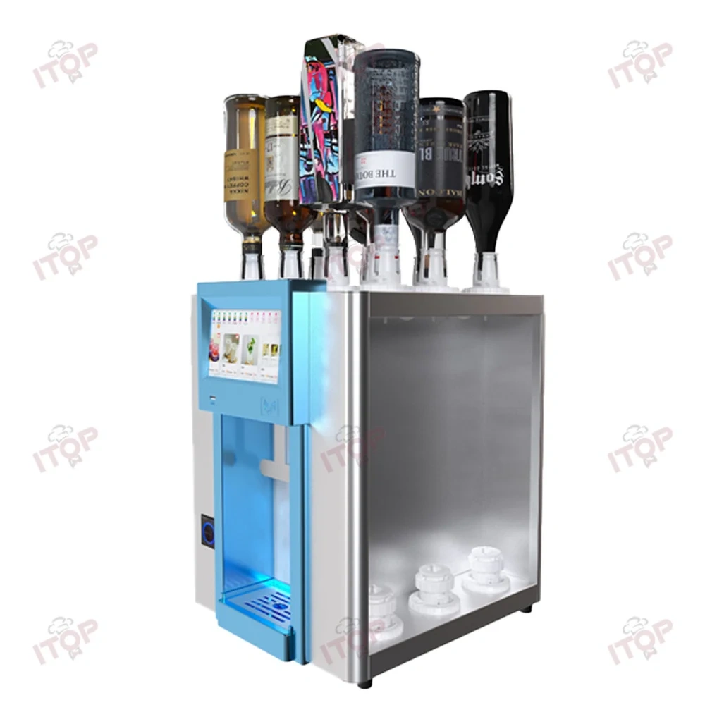 IT-CDM102 Fully Automatic Cocktail Vending Machine Bar Butler Machine Smart Cocktail Mixing Dispensing Machine,Commercial Coffee Machine Supplier | CE/UL Certified | ITOP Cafe,IT-CDM102 Fully Automatic Cocktail Vending Machine Bar Butler Machine Smart Cocktail Mixing Dispensing Machine