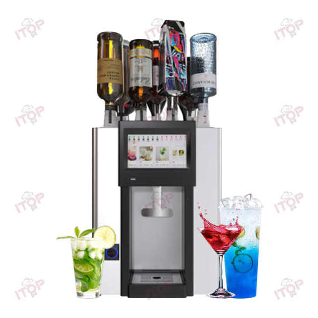 IT-CDM102 Fully Automatic Cocktail Vending Machine Bar Butler Machine Smart Cocktail Mixing Dispensing Machine,Commercial Coffee Machine Supplier | CE/UL Certified | ITOP Cafe,IT-CDM102 Fully Automatic Cocktail Vending Machine Bar Butler Machine Smart Cocktail Mixing Dispensing Machine