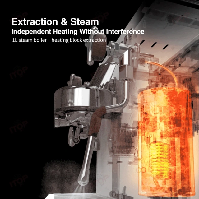 IT-SCM-K6 Espresso Semi-automatic Household Coffee Machine,Commercial Coffee Machine Supplier | CE/UL Certified | ITOP Cafe,Espresso Semi-automatic Commercial Coffee Machine Professional Milk Frother Households