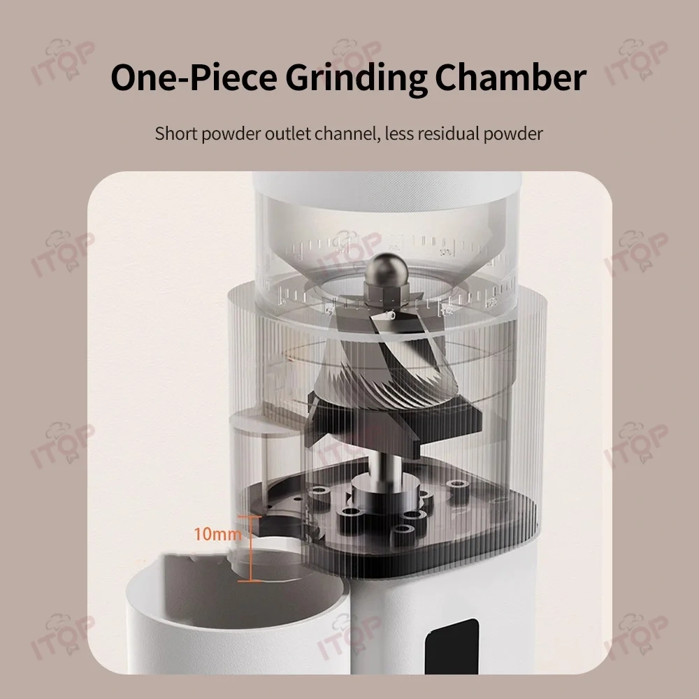 IT-MD-2 Household 38mm Burr Coffee Bean Grinder,Commercial Coffee Machine Supplier | CE/UL Certified | ITOP Cafe,Silver Electric Coffee Grinder 38mm Burr Household Coffee Bean Grinder Coffee Miller Grinder Espresso