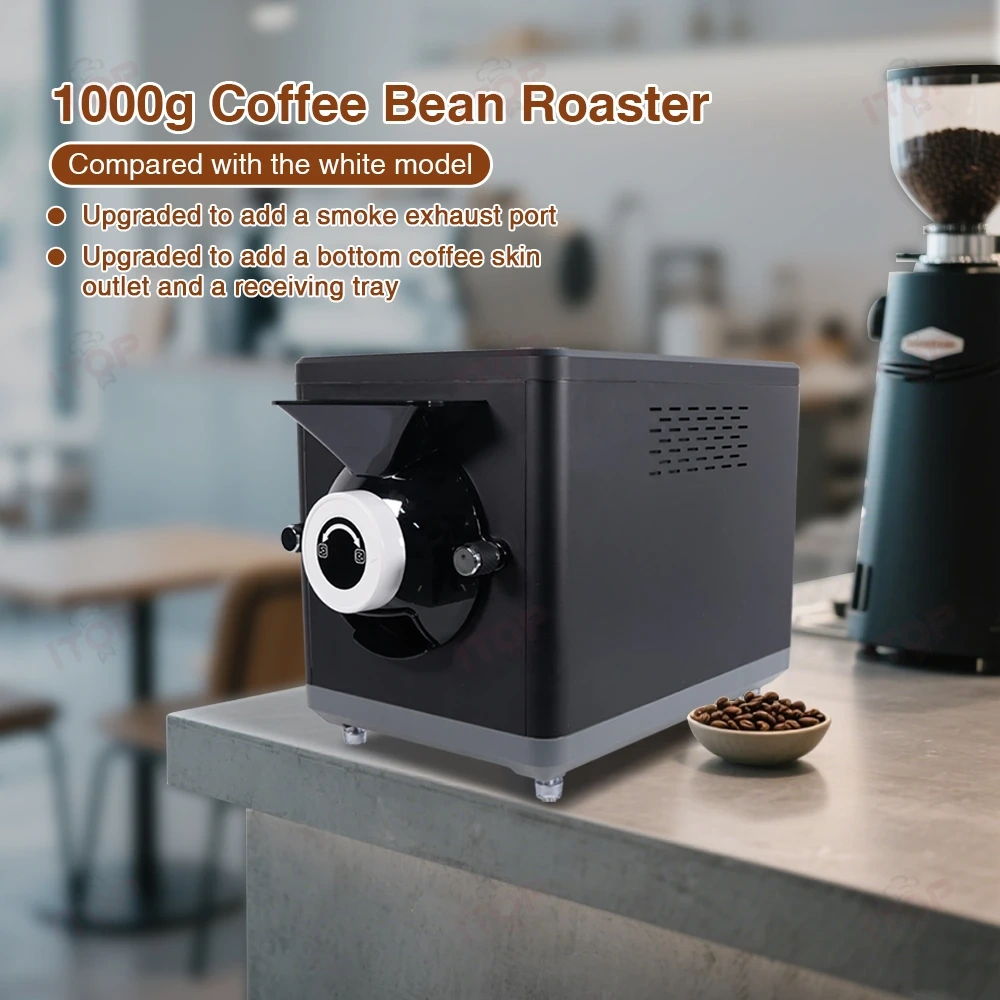 IT-N-CR1000 Oem Wholesale Small Automatic 1000g Electric Coffee Beans Roaster for Cafe Home,Commercial Coffee Machine Supplier | CE/UL Certified | ITOP Cafe,Oem Wholesales Household Office Small Coffee Shop Use Automatic 1000g Electric Coffee Beans Roaster for Cafe Home