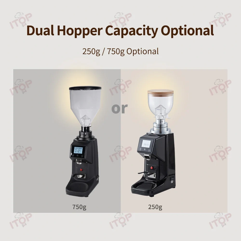CG-022T Hot Sale Commercial Electric 60mm Flat Burr Coffee Grinder Machine,Commercial Coffee Machine Supplier | CE/UL Certified | ITOP Cafe,Professional Hot Sale Commercial Coffee Grinders Electric 60mm Flat Burr Automatic Coffee Grinder Machine