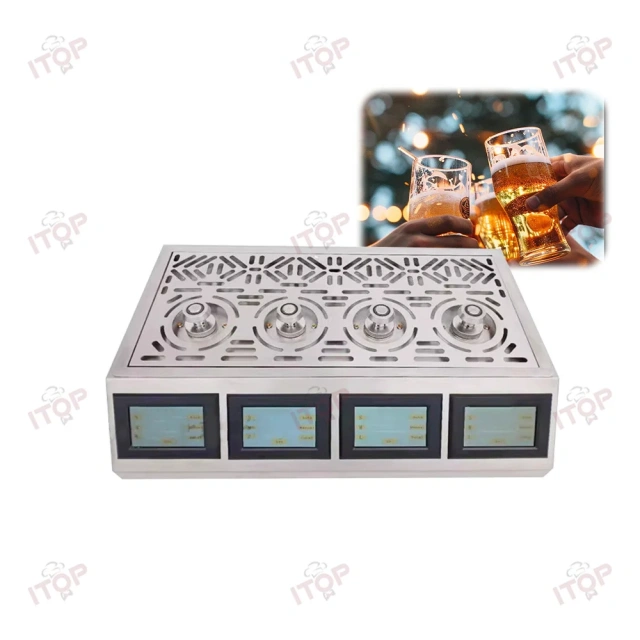 Easy Setup Bottoms up Beer Dispenser System for Keg Connection,Commercial Coffee Machine Supplier | CE/UL Certified | ITOP Cafe,Easy Setup Dual Tap Bottoms up Beer Dispenser System Reliable Stainless Steel Draft Tap Equipment for Keg Connection