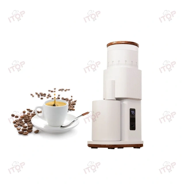 IT-MD-2 Household 38mm Burr Coffee Bean Grinder,Commercial Coffee Machine Supplier | CE/UL Certified | ITOP Cafe,Silver Electric Coffee Grinder 38mm Burr Household Coffee Bean Grinder Coffee Miller Grinder Espresso