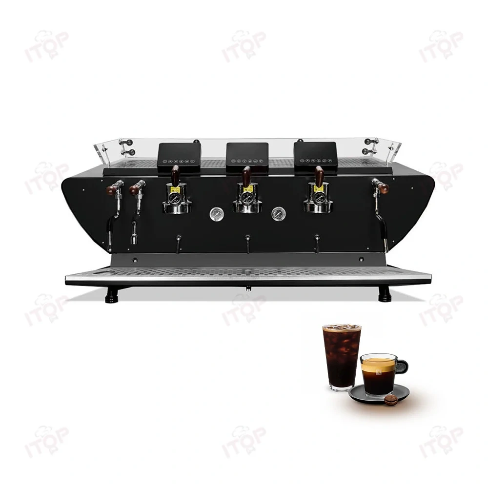 CMYL5000 Professional Dual Boiler Commercial Barista Semi-automatic Espresso Three Head Coffee Machine With Display Screen,Commercial Coffee Machine Supplier | CE/UL Certified | ITOP Cafe,Professional Dual Boiler Commercial Barista Semi-automatic Espresso Three Head Coffee Machine With Display Screen