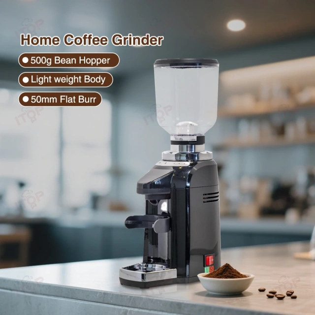 IT-CG800-AC Commercial Professional Coffee Grinder With Italian Flat Wheel Burrs,Commercial Coffee Machine Supplier | CE/UL Certified | ITOP Cafe,Commercial Professional Coffee Grinder with Italian Flat Wheel Burr Household Coffee Bean Grinder