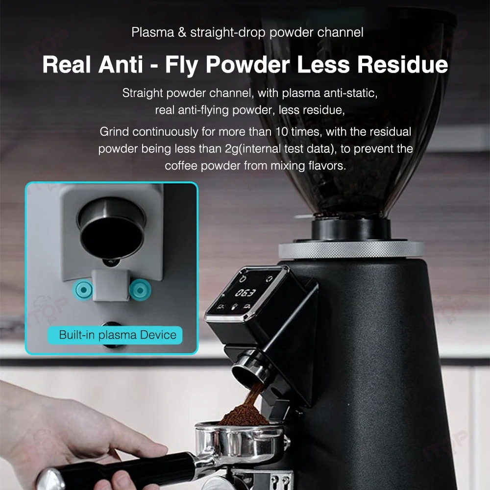 IT-CG-15 Heavy-Duty Large Capacity Commercial Electric Grinder With Touch Screen Control,Commercial Coffee Machine Supplier | CE/UL Certified | ITOP Cafe,Heavy-duty Commercial Electric Bean Grinder Touch Screen Control Big Capacity for Rv Hotels & Household Use